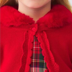 Abel & Lula Cozy Red Kids Jacket with Faux Fur Collar